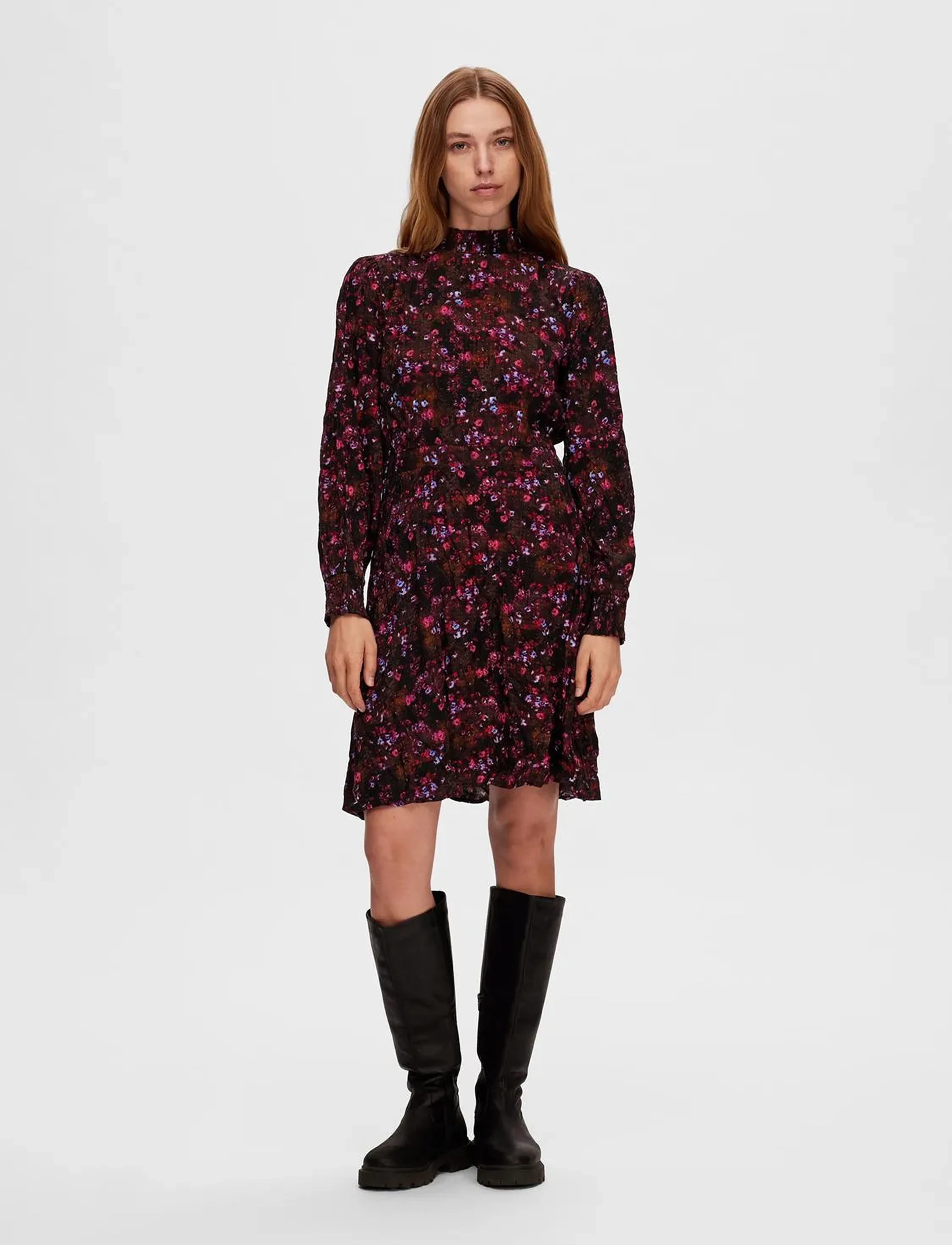 Selected - SLFCLOVER LS SHORT DRESS B - korte kjoler - java - 5