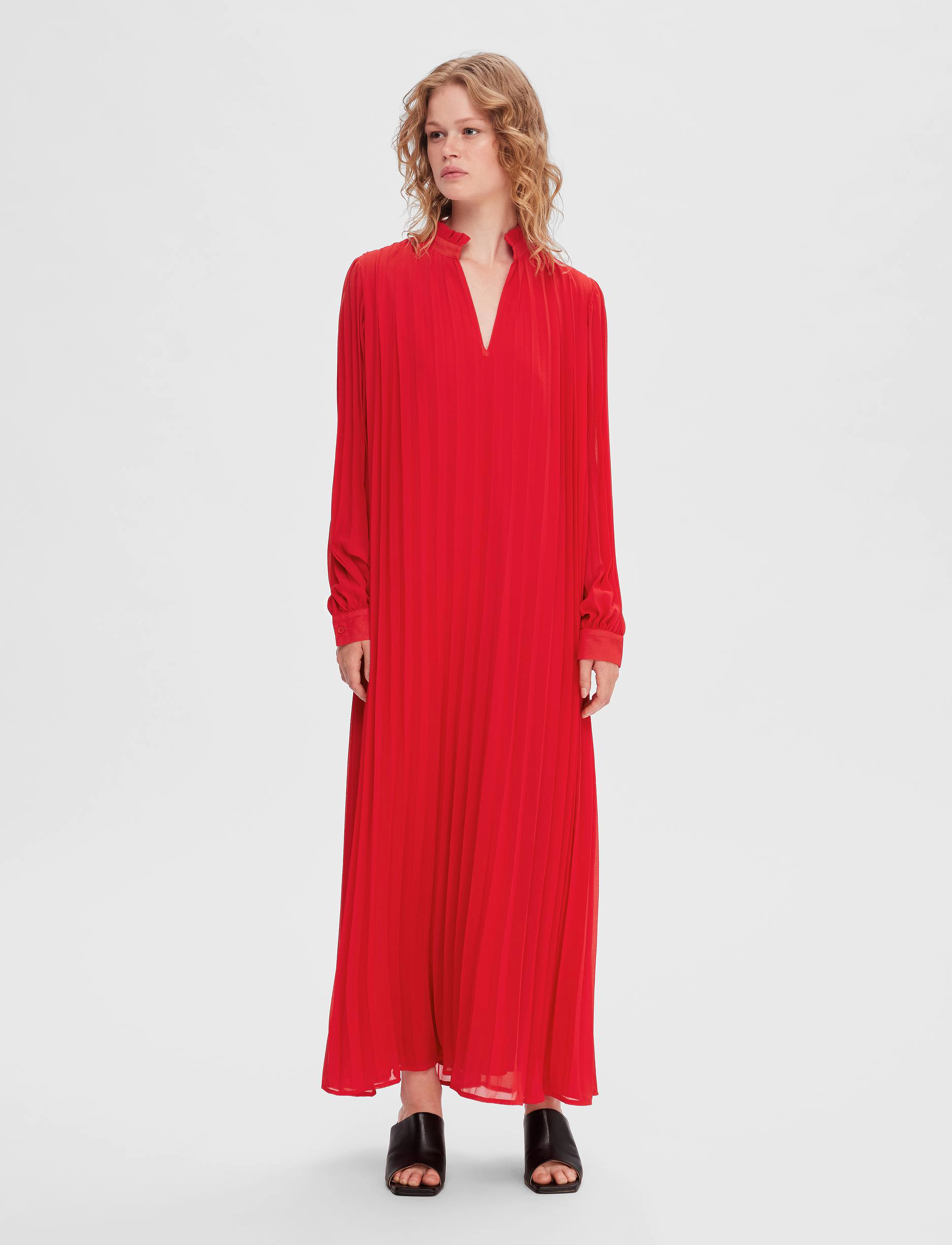 Selected Femme - SLFDARCIE LS ANKLE PLISSE DRESS B - ski patrol - 2