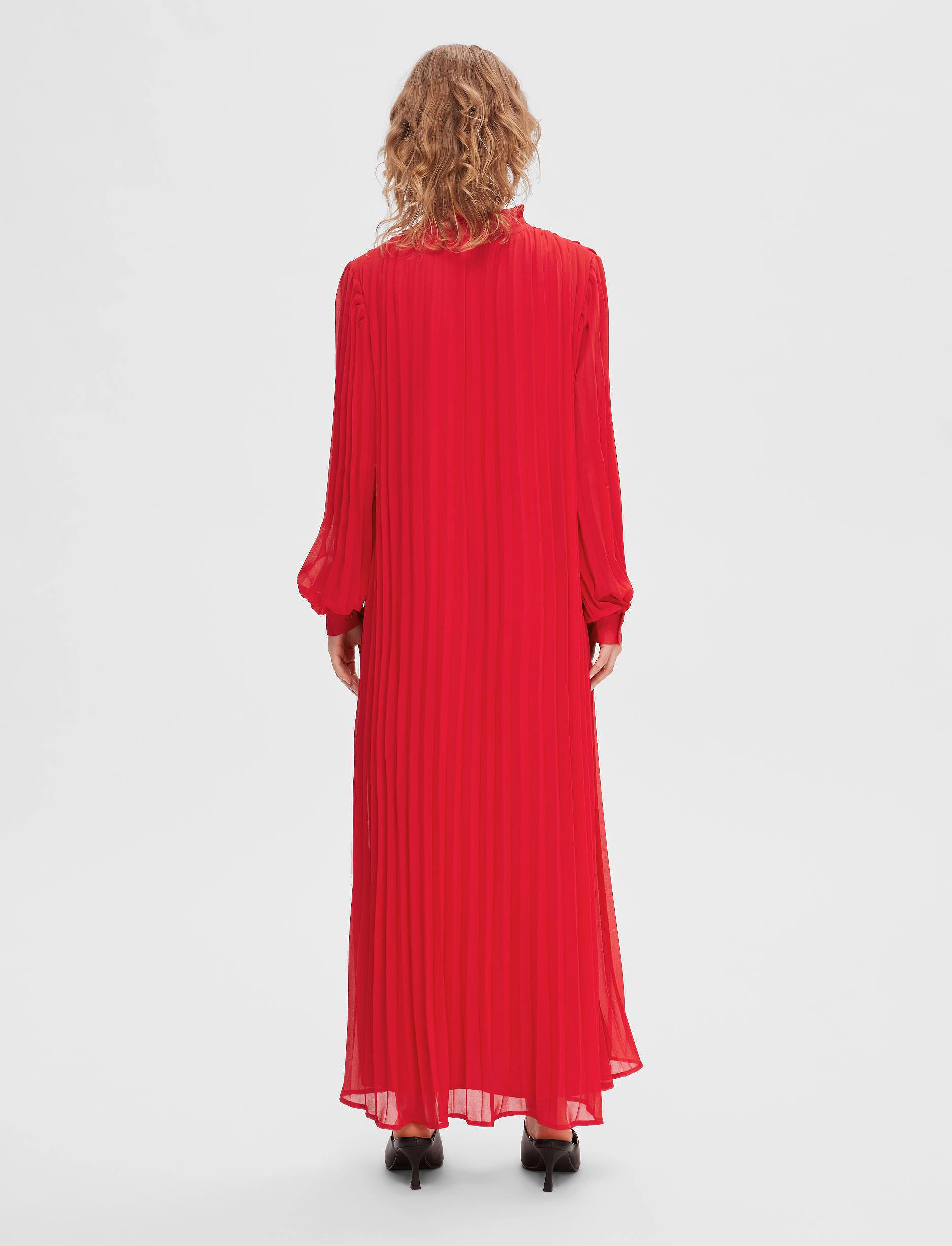 Selected Femme - SLFDARCIE LS ANKLE PLISSE DRESS B - ski patrol - 3