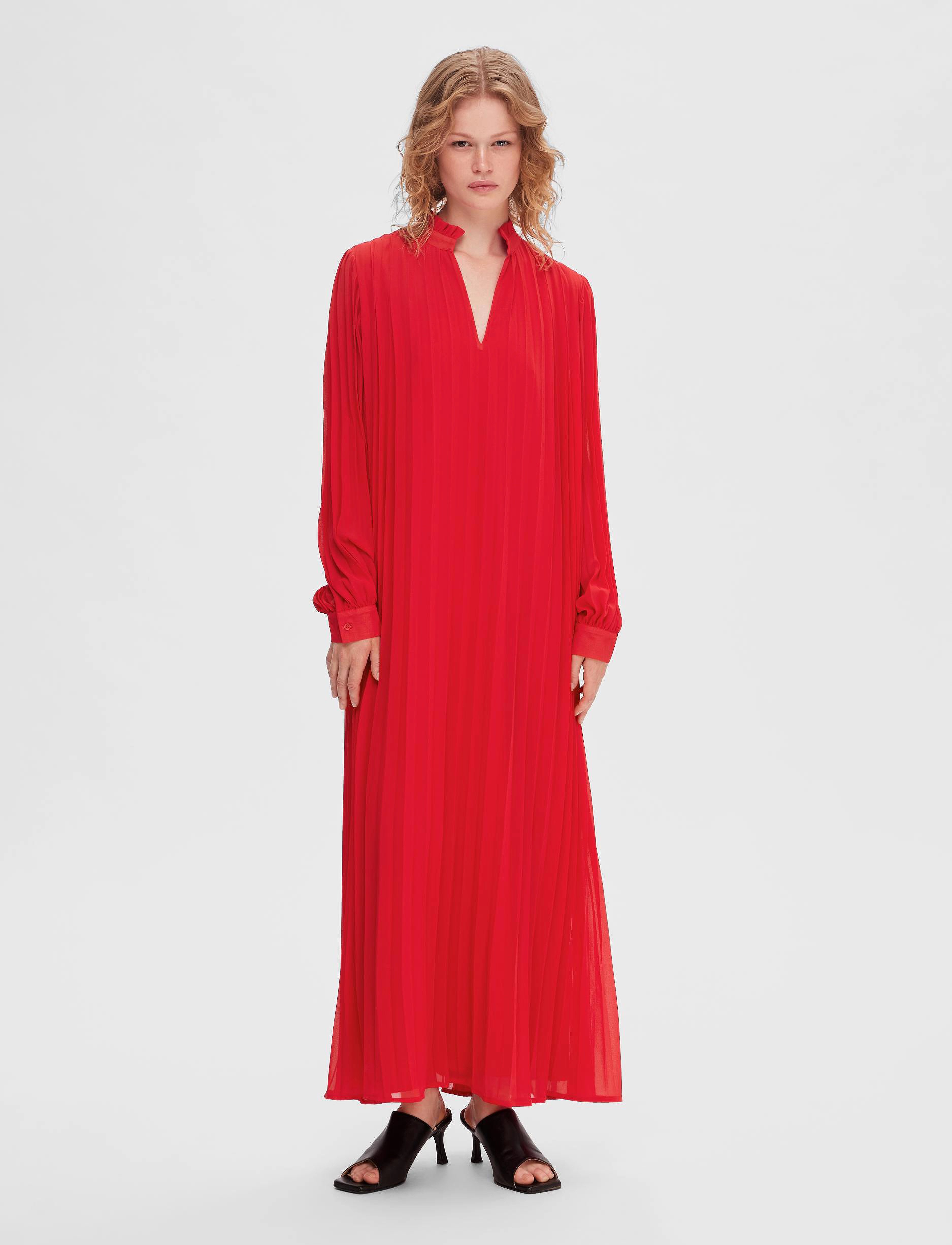 Selected Femme - SLFDARCIE LS ANKLE PLISSE DRESS B - ski patrol - 4
