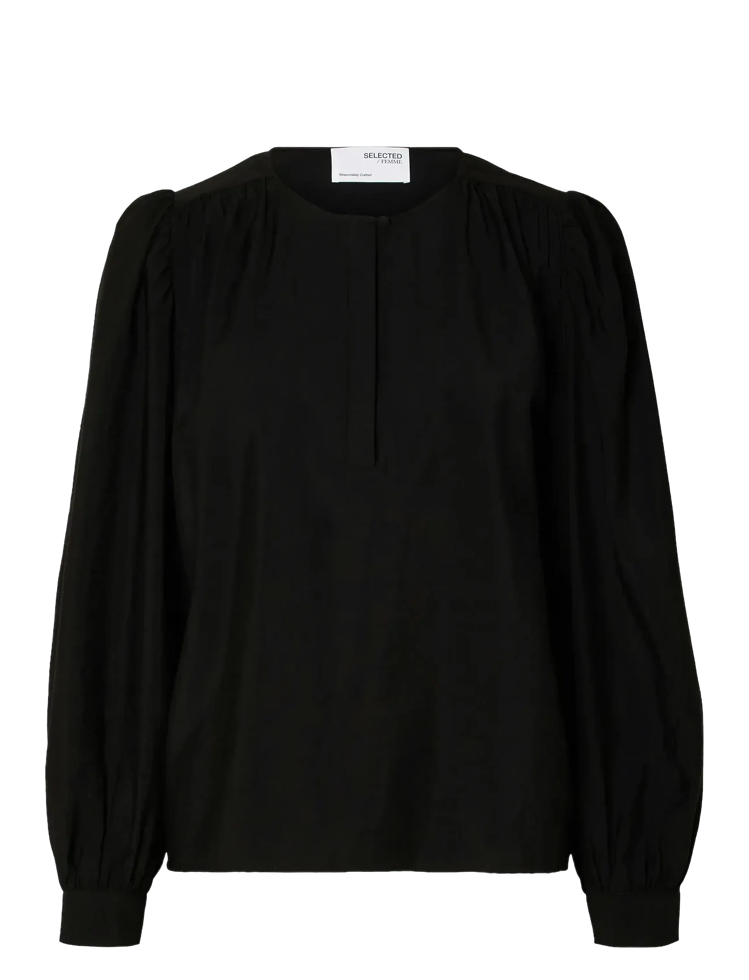Selected SLFLIDA LS TOP B - Bluser & Skjorter - BLACK / black
