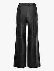 Selected Femme - SLFFIANNA HW WIDE LEATHER PANT - vakarėlių drabužiai išparduotuvių kainomis - black - 1
