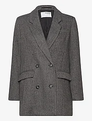 Selected Femme - SLFHERA LS RELAXED BLAZER - ballīšu apģērbs par outlet cenām - dark grey melange - 0