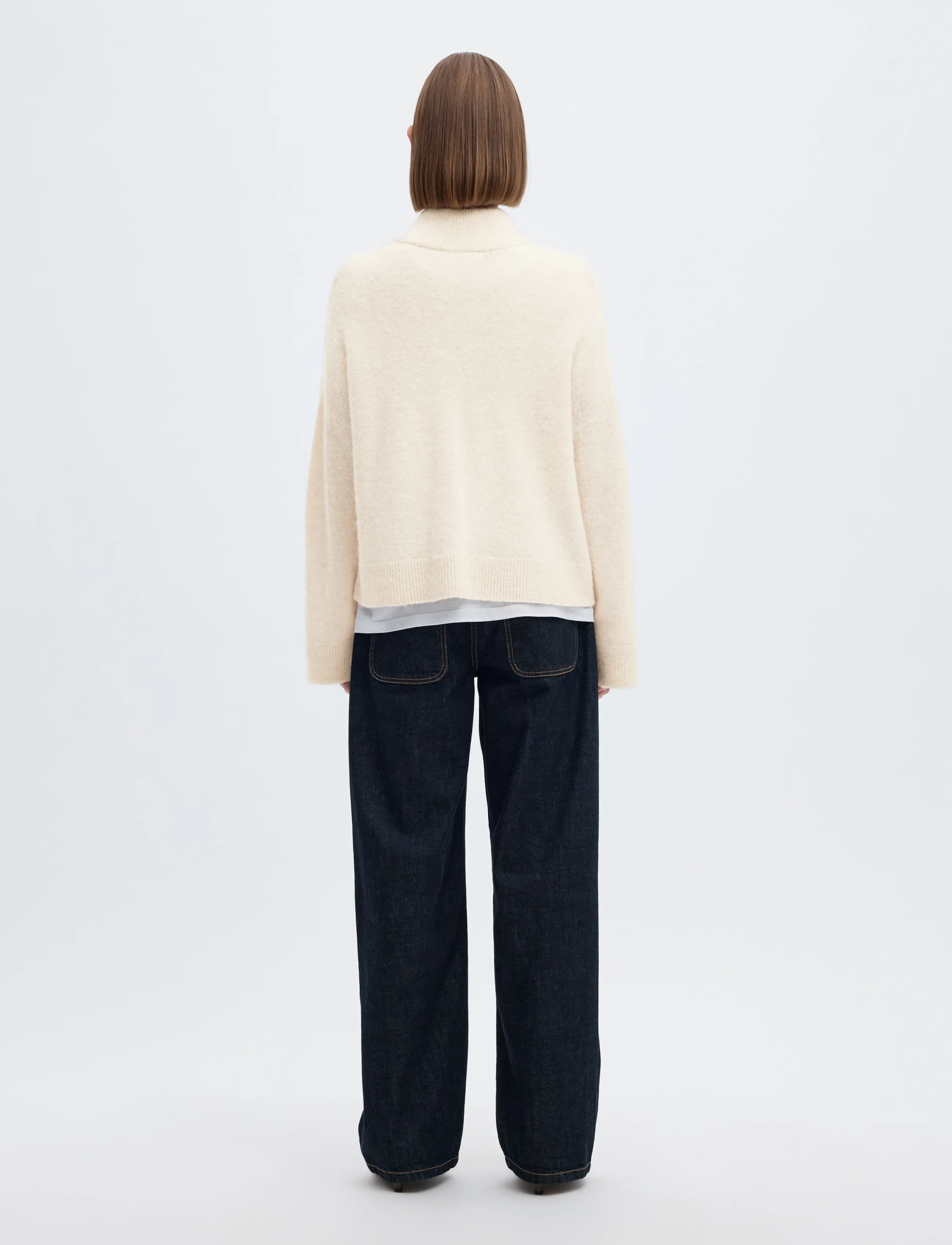 Selected - SLWSIA RAS LS KNIT ZIPPER CARDIGAN NOOS - cardigans - birch - 2