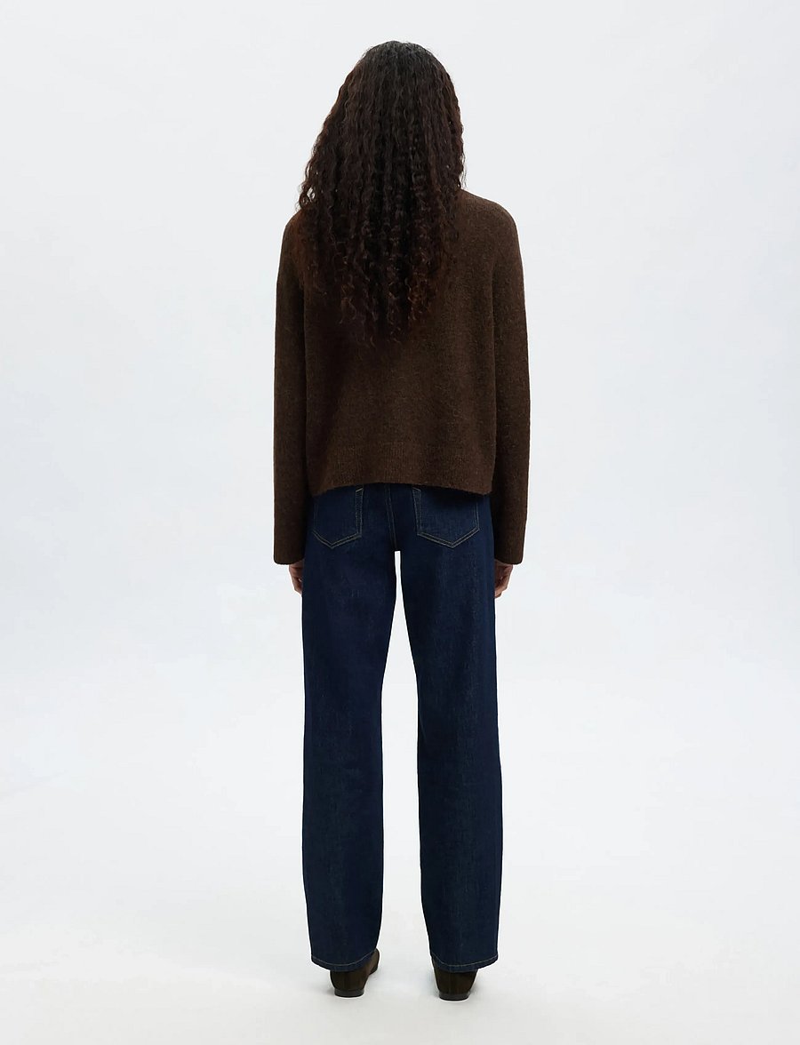 Selected - SLWSIA RAS LS KNIT ZIPPER CARDIGAN NOOS - gilets - delicioso - 2