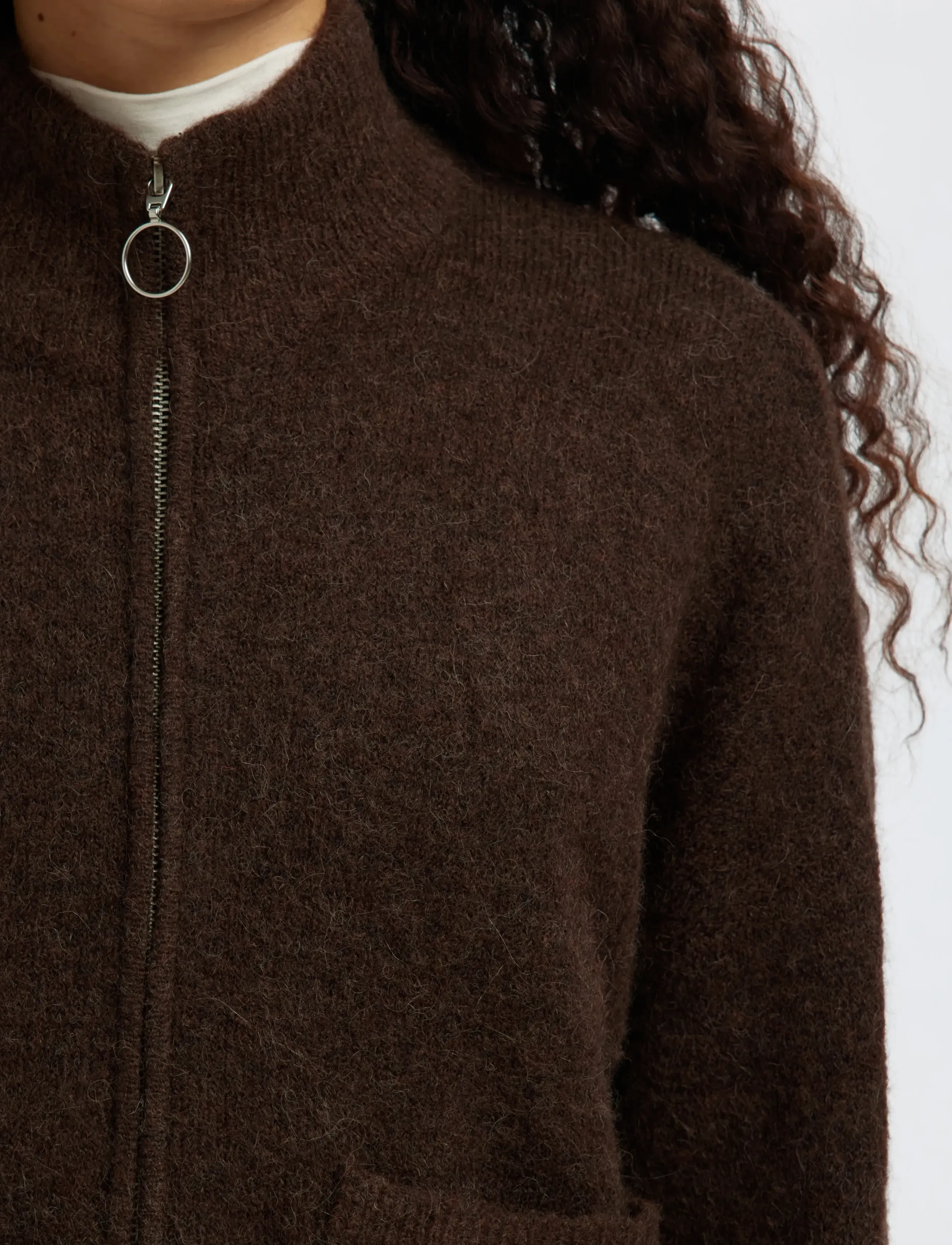 Selected - SLWSIA RAS LS KNIT ZIPPER CARDIGAN NOOS - gilets - delicioso - 4