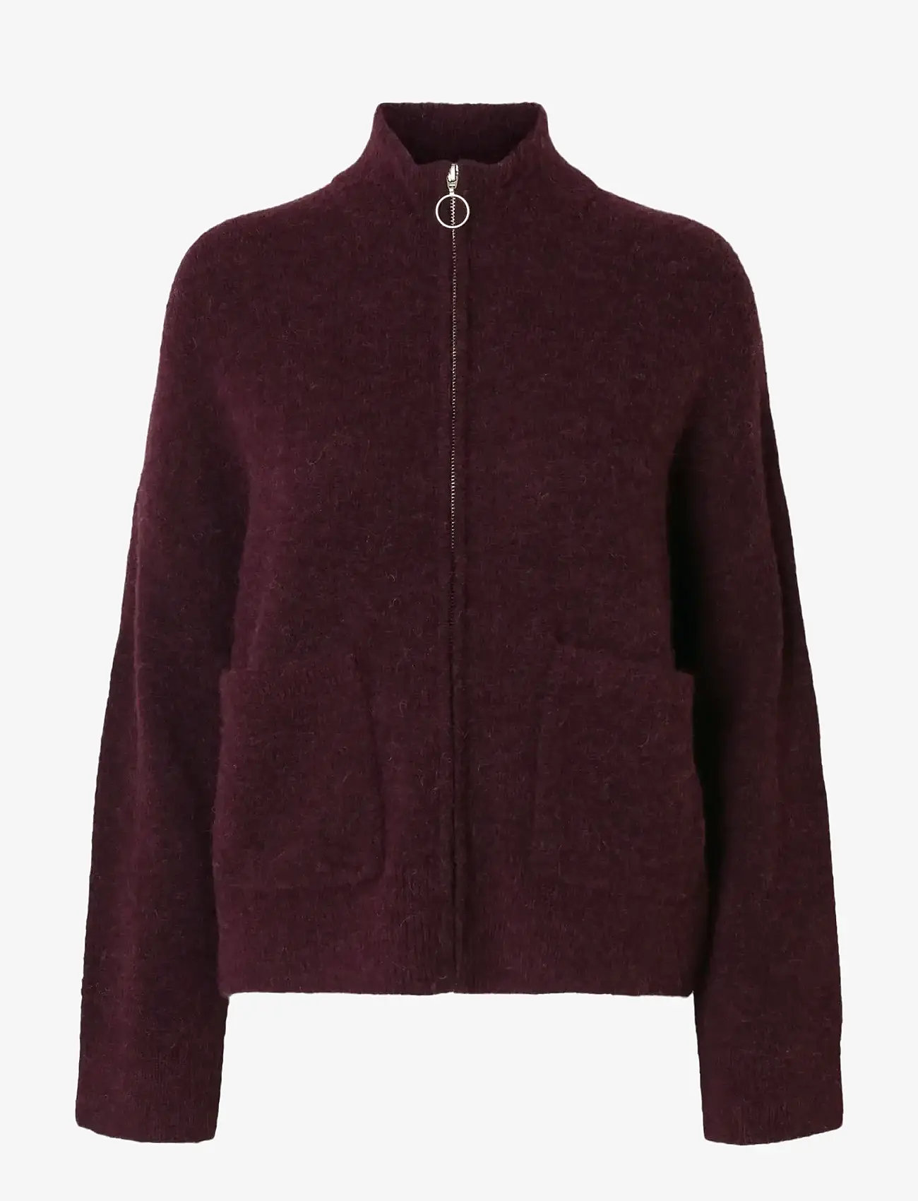 Selected - SLFSIA RAS LS KNIT ZIPPER CARDIGAN NOOS - cardigans - fig - 1