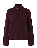 SELECTED FEMME Dames Slfsia Ras Ls Knit Zipper Cardigan Noos Gebreid vest, Dark Saffier/Detail: melange, L SELECTED FEMME Dames Slfsia Ras Ls Knit Zipper Cardigan Noos Gebreid vest, Dark Saffier/Detail: melange, L