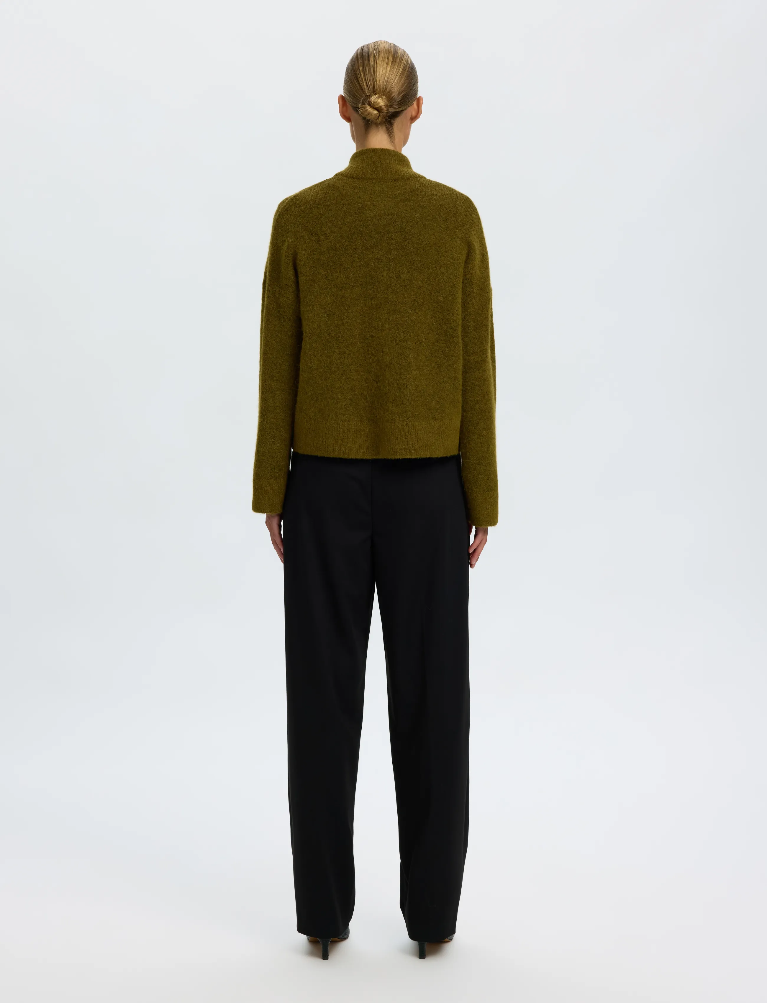 Selected - SLWSIA RAS LS KNIT ZIPPER CARDIGAN NOOS - koftor - fir green - 2