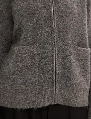 Selected Femme - SLFSIA RAS LS KNIT ZIPPER CARDIGAN NOOS - cardigans - medium grey melange - 5