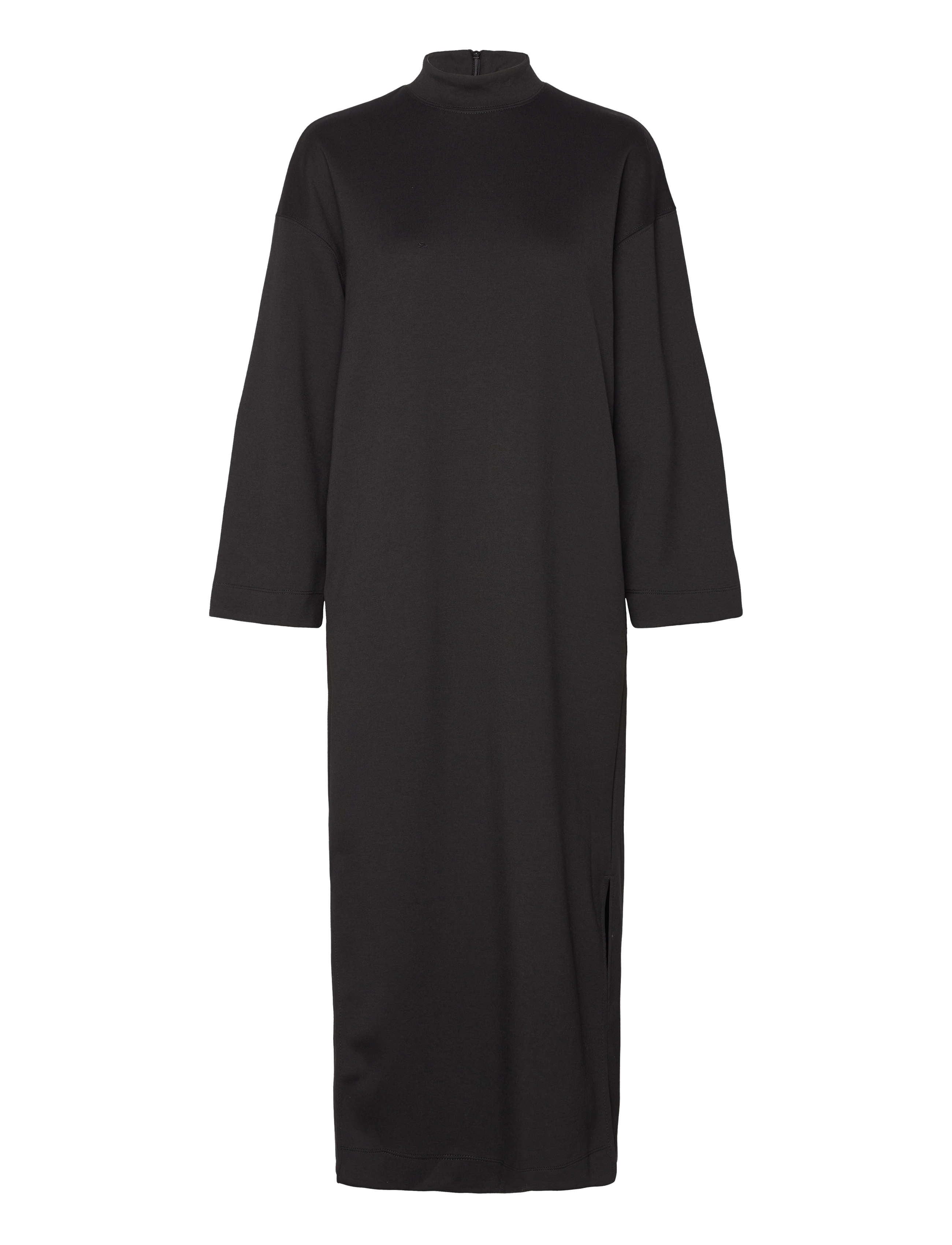 Selected SLFJANE LS ANKLE DRESS - Sweatshirtkjoler - BLACK / black