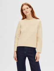 Selected Femme - SLFLIVA LS KNIT O-NECK NOOS - swetry - birch - 1
