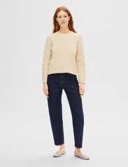 Selected Femme - SLFLIVA LS KNIT O-NECK NOOS - swetry - birch - 5