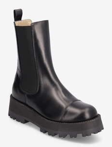 SLFCORA LEATHER TOE-CAP BOOT, Selected Femme