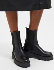 Selected Femme - SLFCORA LEATHER TOE-CAP BOOT - chelsea boots - black - 5