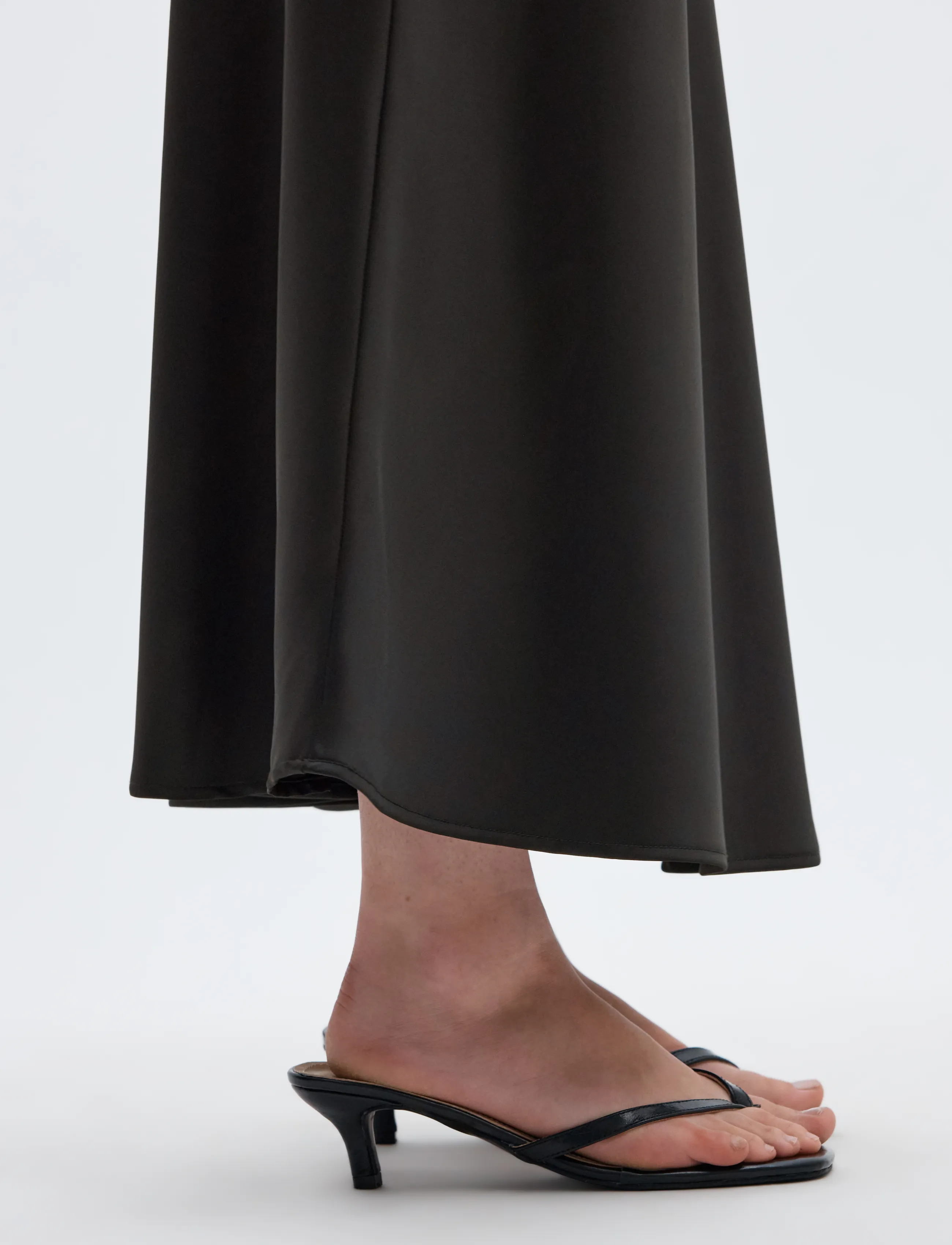 Selected - SLWLENA HW MIDI SKIRT NOOS - satinnederdele - black - 5