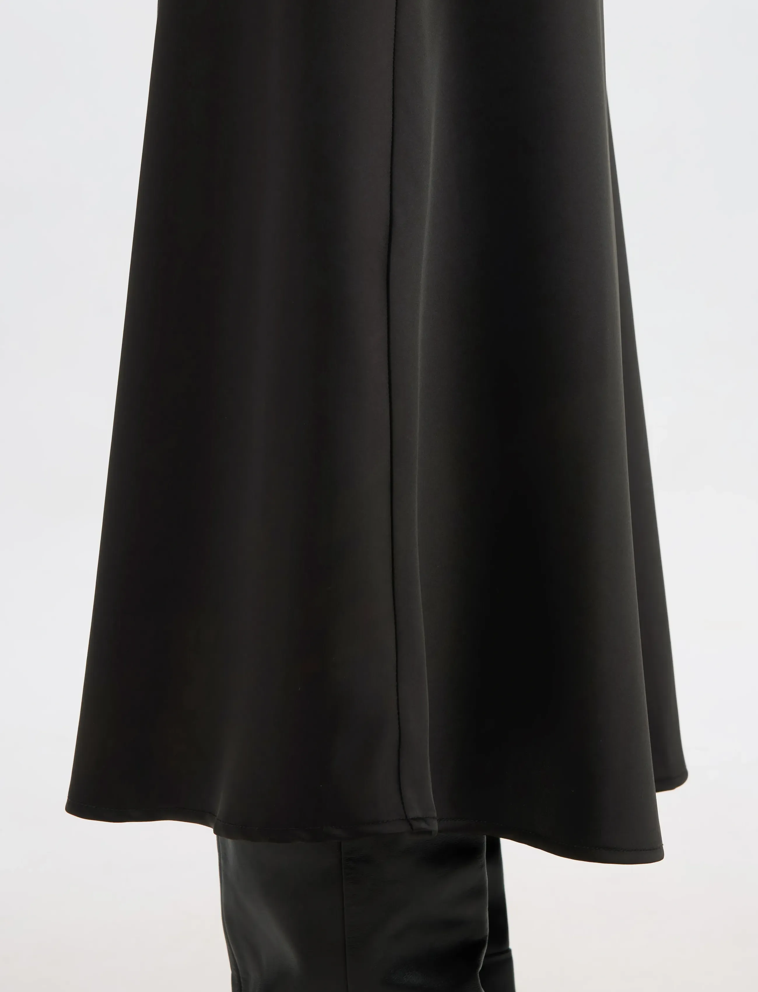 Selected - SLWLENA HW MIDI SKIRT NOOS - jupes en satin - black - 5