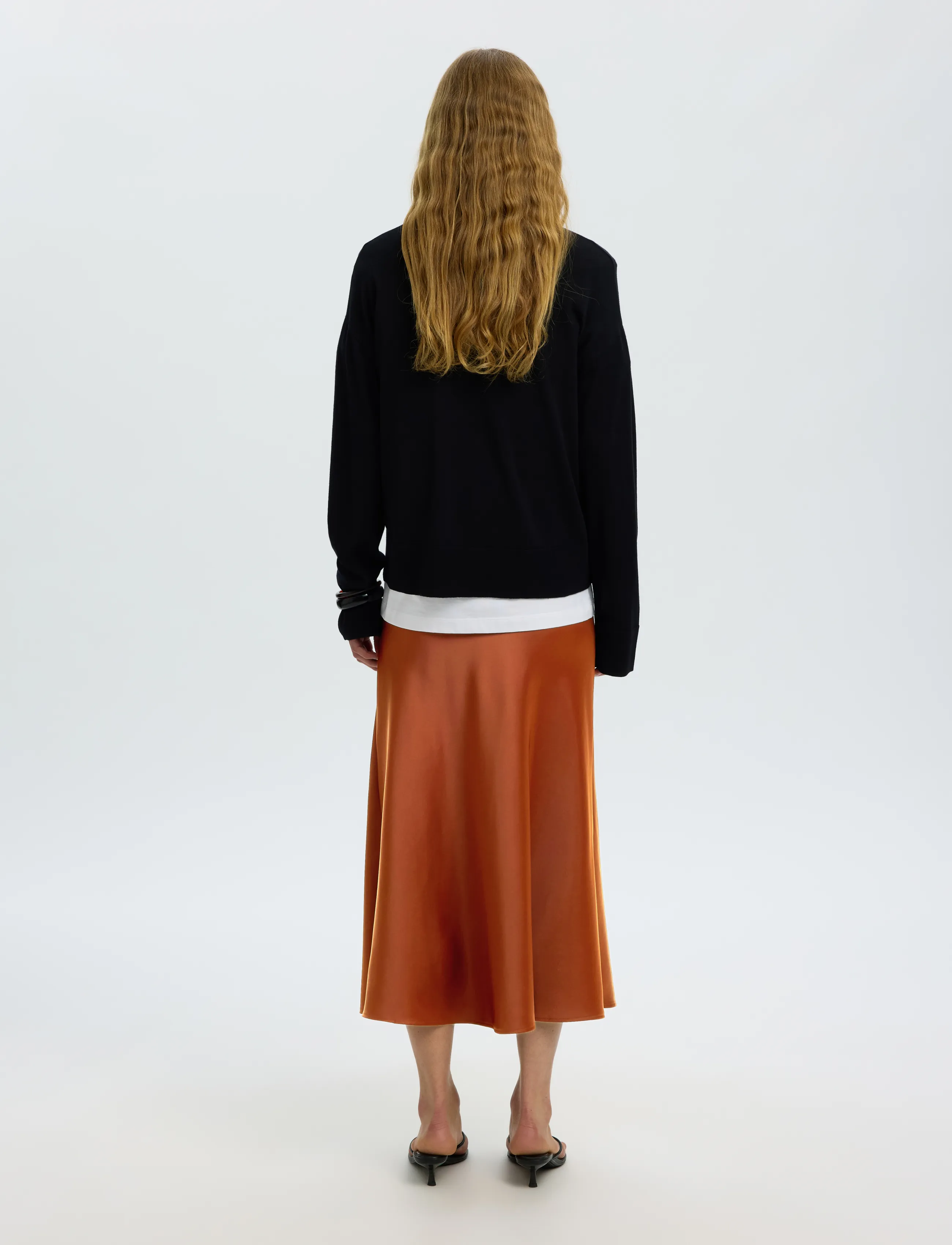 Selected - SLWLENA HW MIDI SKIRT NOOS - satinnederdele - cherry mahogany - 2