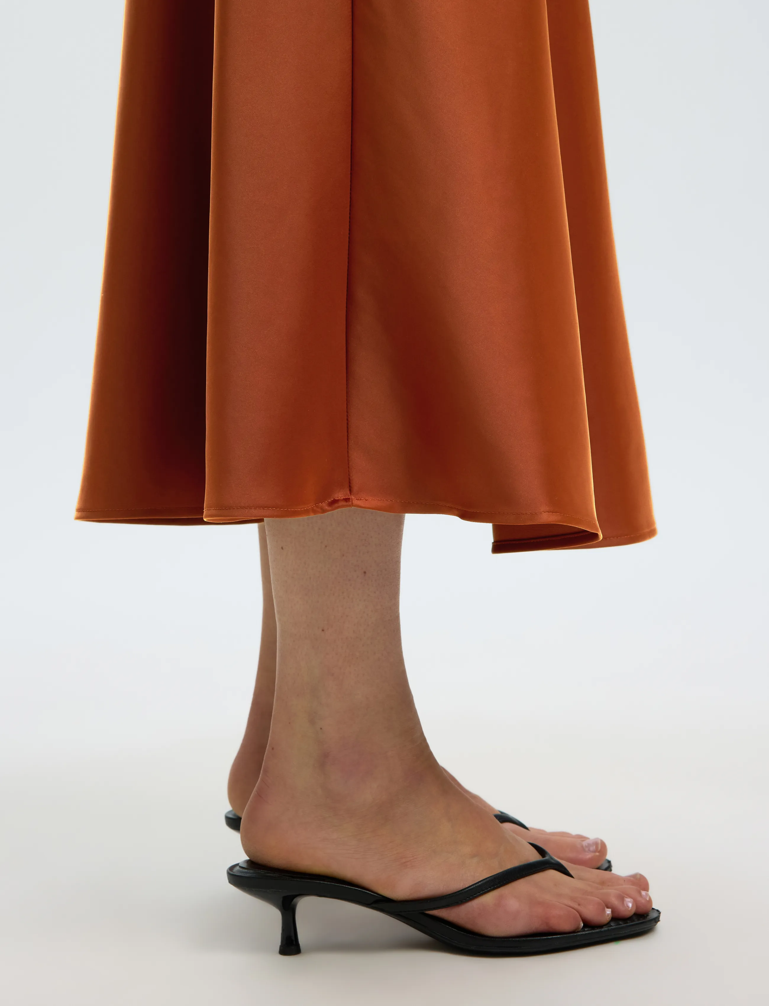 Selected - SLWLENA HW MIDI SKIRT NOOS - satinnederdele - cherry mahogany - 4