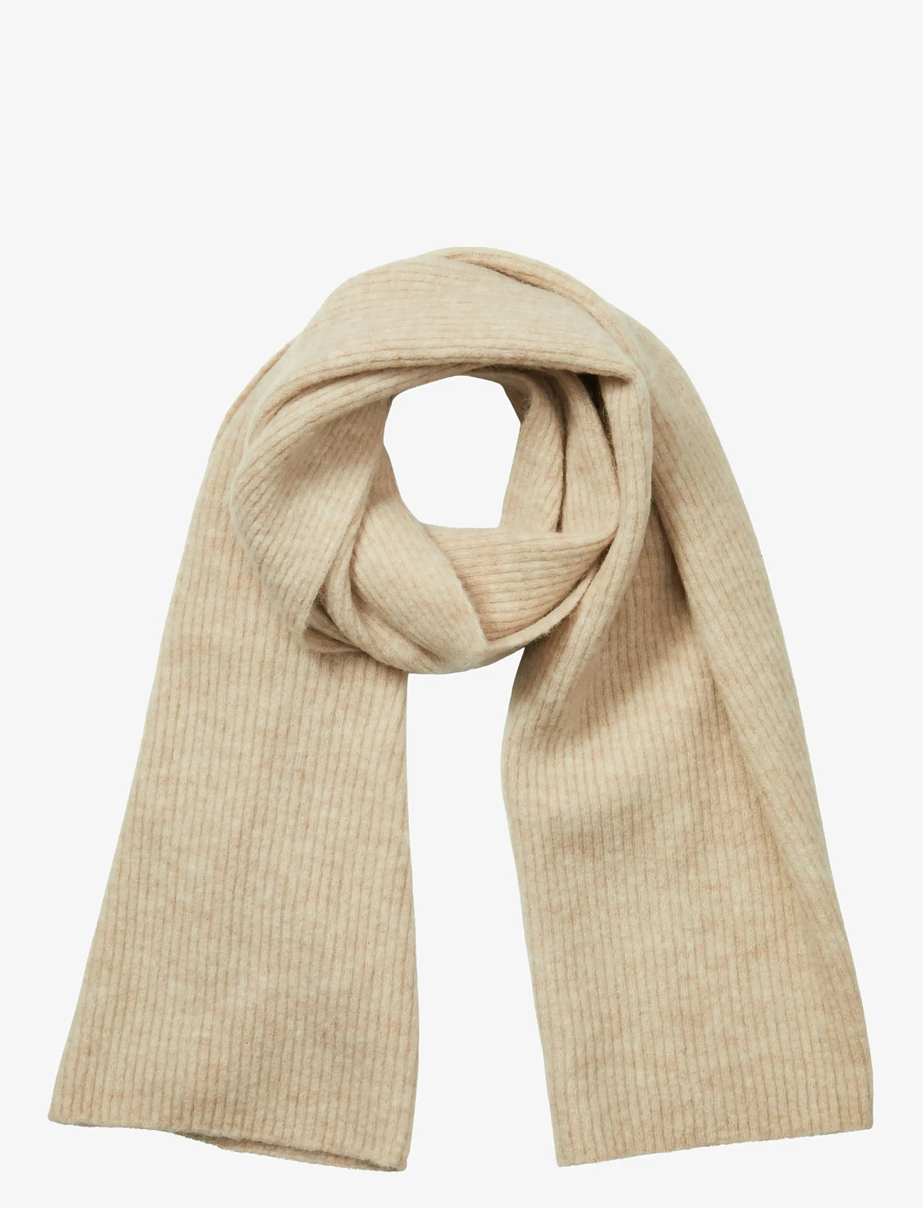 Selected - SLFMALINE LANO KNIT SCARF NOOS - halsdukar - birch - 1
