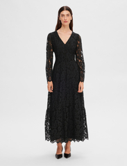 Selected Femme - SLFTARA LS ANKLE LACE DRESS B - sukienki letnie - black - 2
