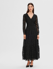 Selected Femme - SLFTARA LS ANKLE LACE DRESS B - sukienki letnie - black - 4