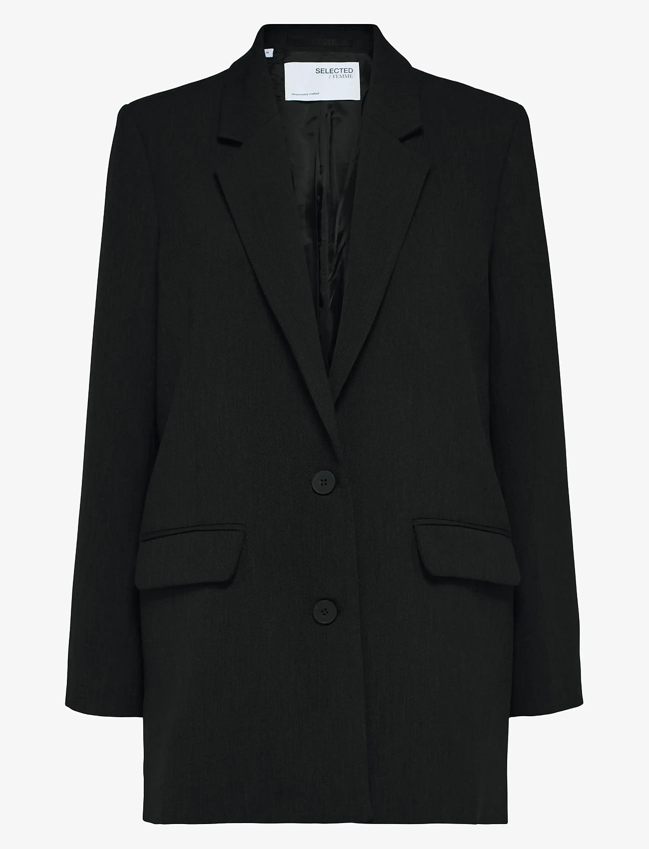 Selected - SLFRITA LS RELAXED BLAZER FD NOOS - enkelknäppta kavajer - black - 1