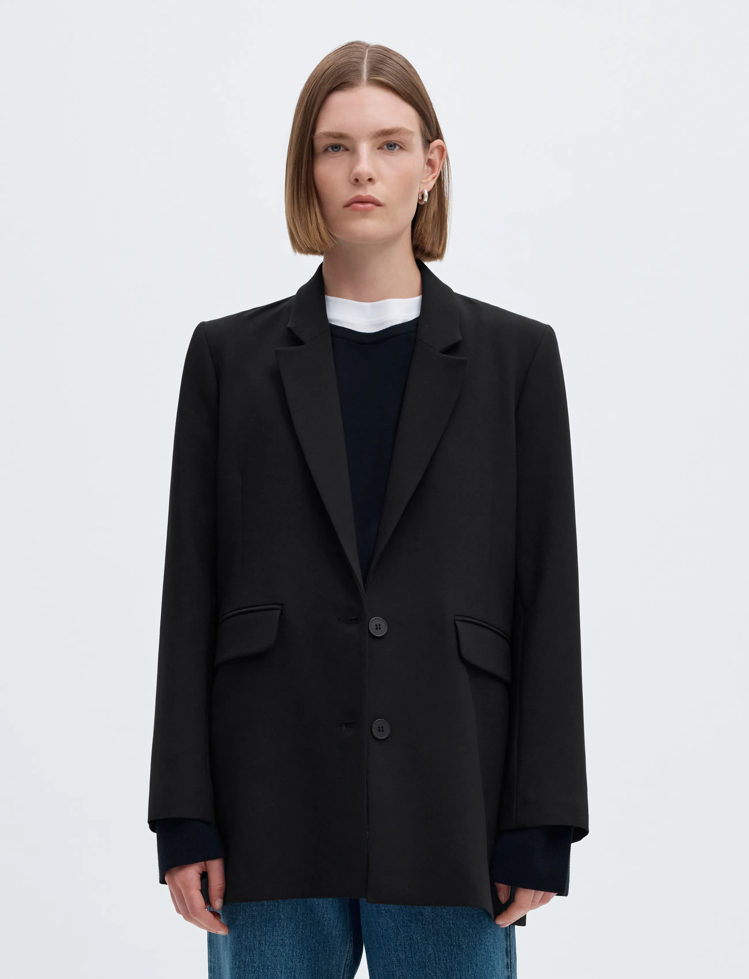 Selected Slfrita Ls Relaxed Blazer Fd Noos, 34, Black, Blazere > Enkeltradede Blazere, Dame
