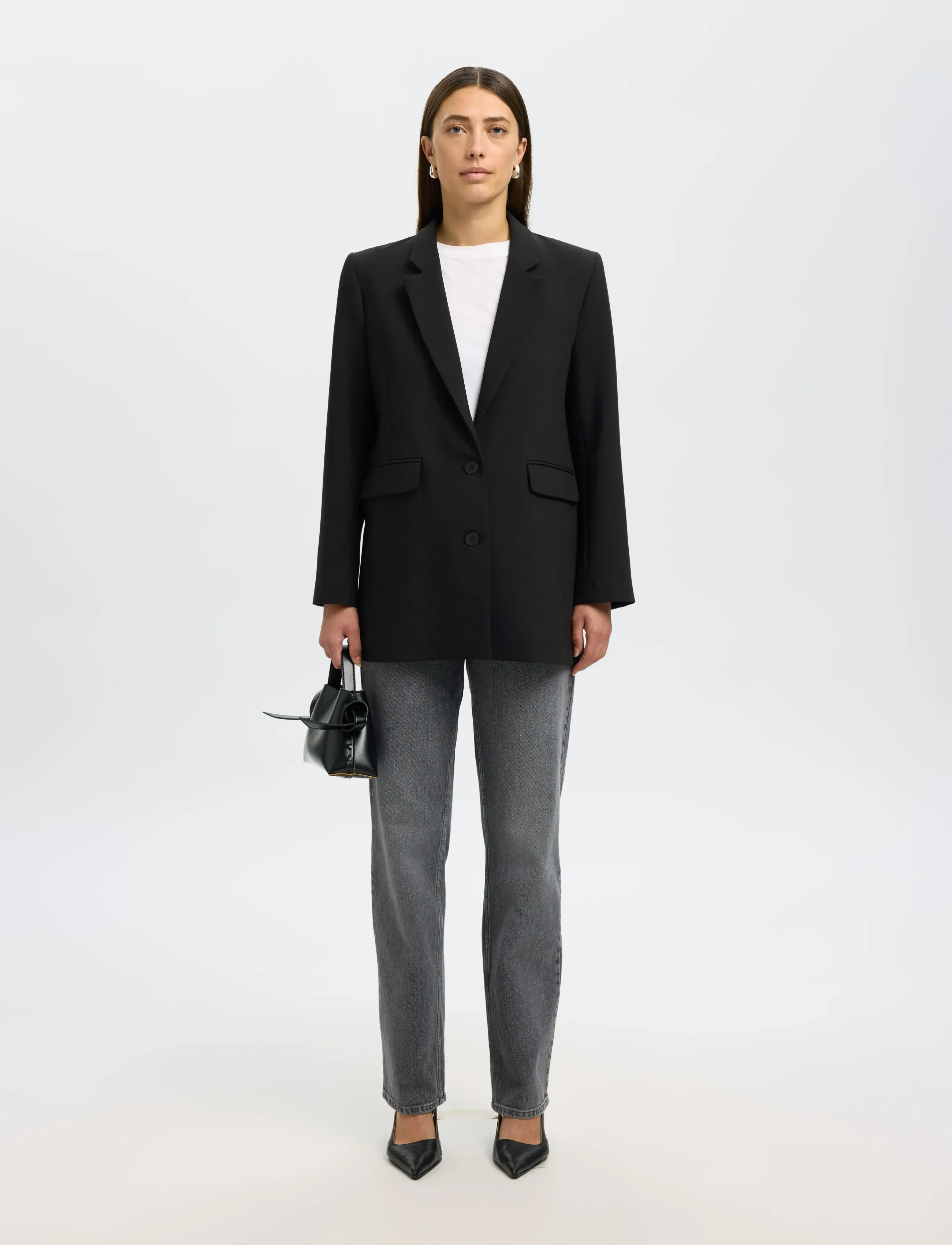 Selected - SLFRITA LS RELAXED BLAZER FD NOOS - einreihige blazer - black - 3