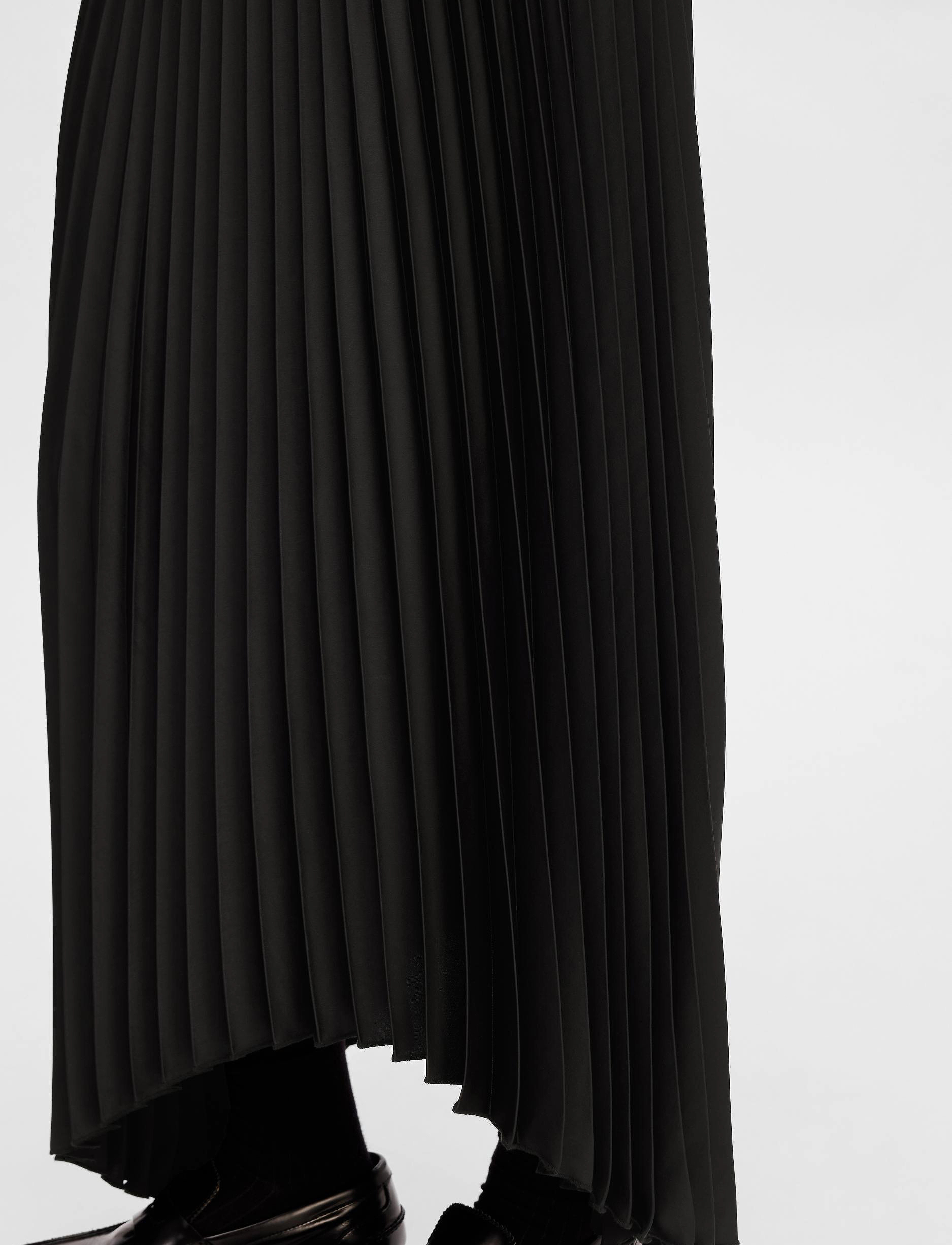 Selected - SLFTINA LONG PLISSE SKIRT B - black - 5