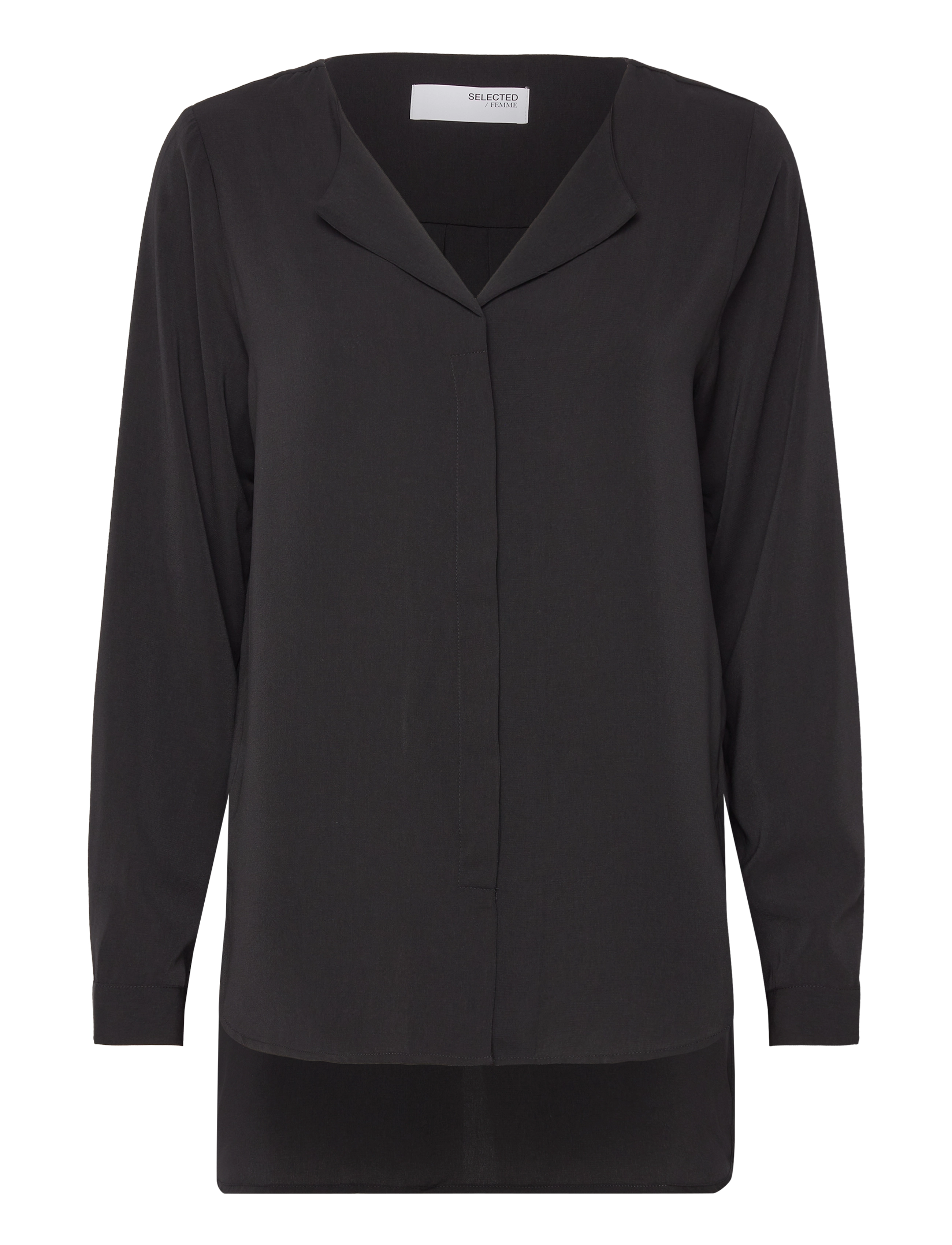 Selected SLFSIMONE-DYNELLA LS SHIRT O - Bluser & Skjorter - BLACK / black