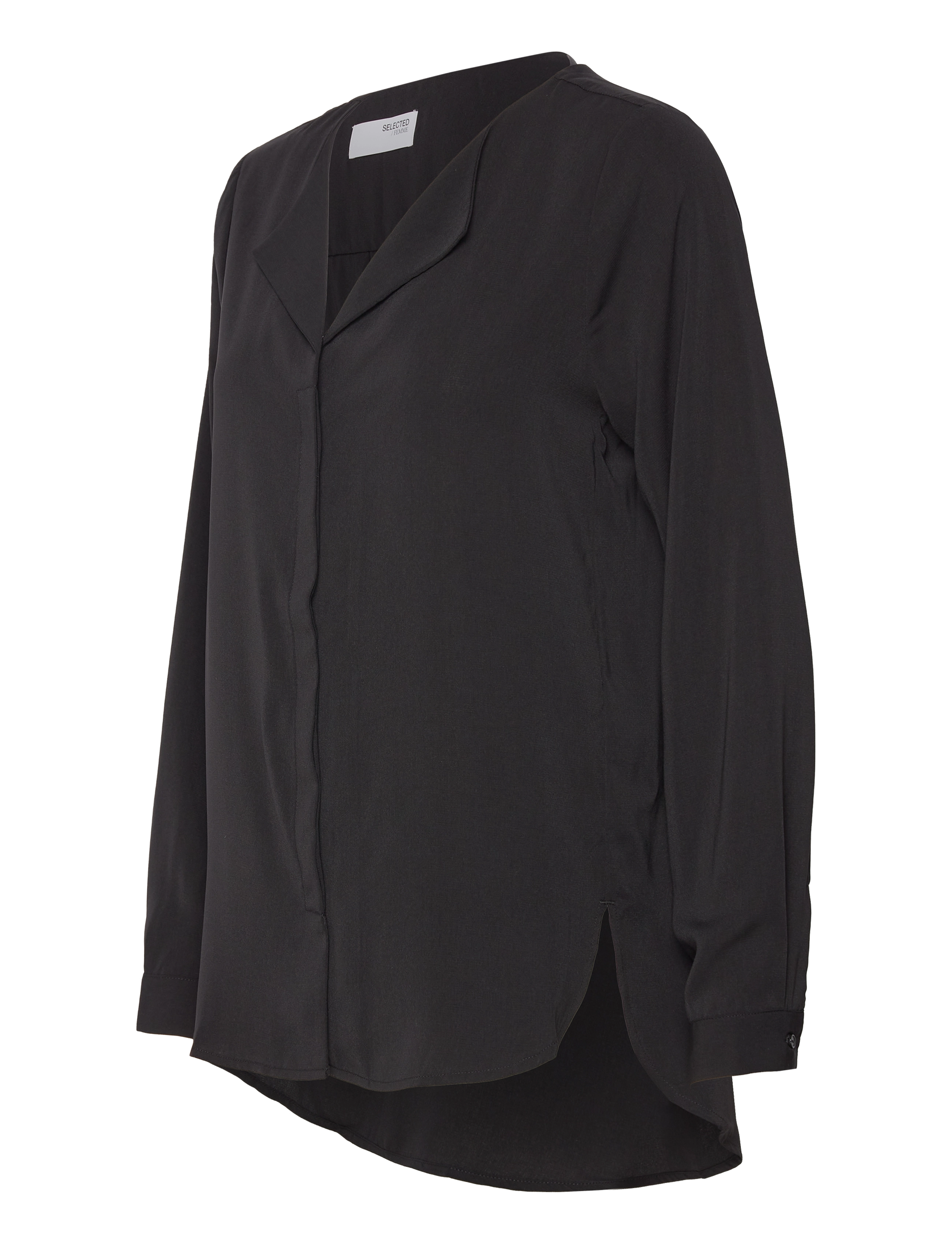 Selected - SLFSIMONE-DYNELLA LS SHIRT O - langærmede bluser - black - 3