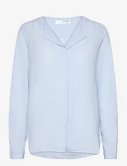 Selected Femme - SLFSIMONE-DYNELLA LS SHIRT O - long-sleeved blouses - cashmere blue - 0