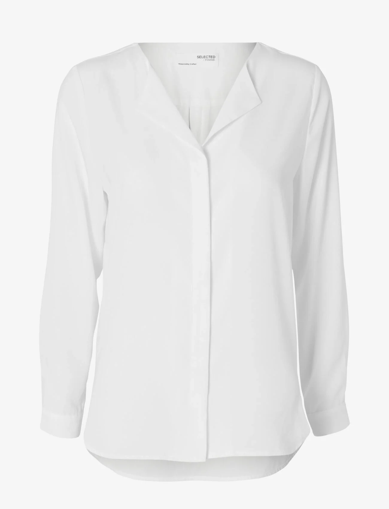 Selected Femme - SLFSIMONE-DYNELLA LS SHIRT O - blouses met lange mouwen - snow white - 0