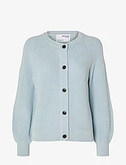 Selected Femme - SLFLOLA LS KNIT CARDIGAN - swetry rozpinane - cashmere blue - 0