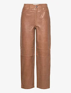 SLFSANA-BYNNE HW STRAIGHT LEATHER PANT, Selected Femme