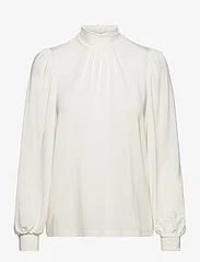 Selected Femme - SLFSAYA LS HIGH NECK TOP - long-sleeved blouses - snow white - 0