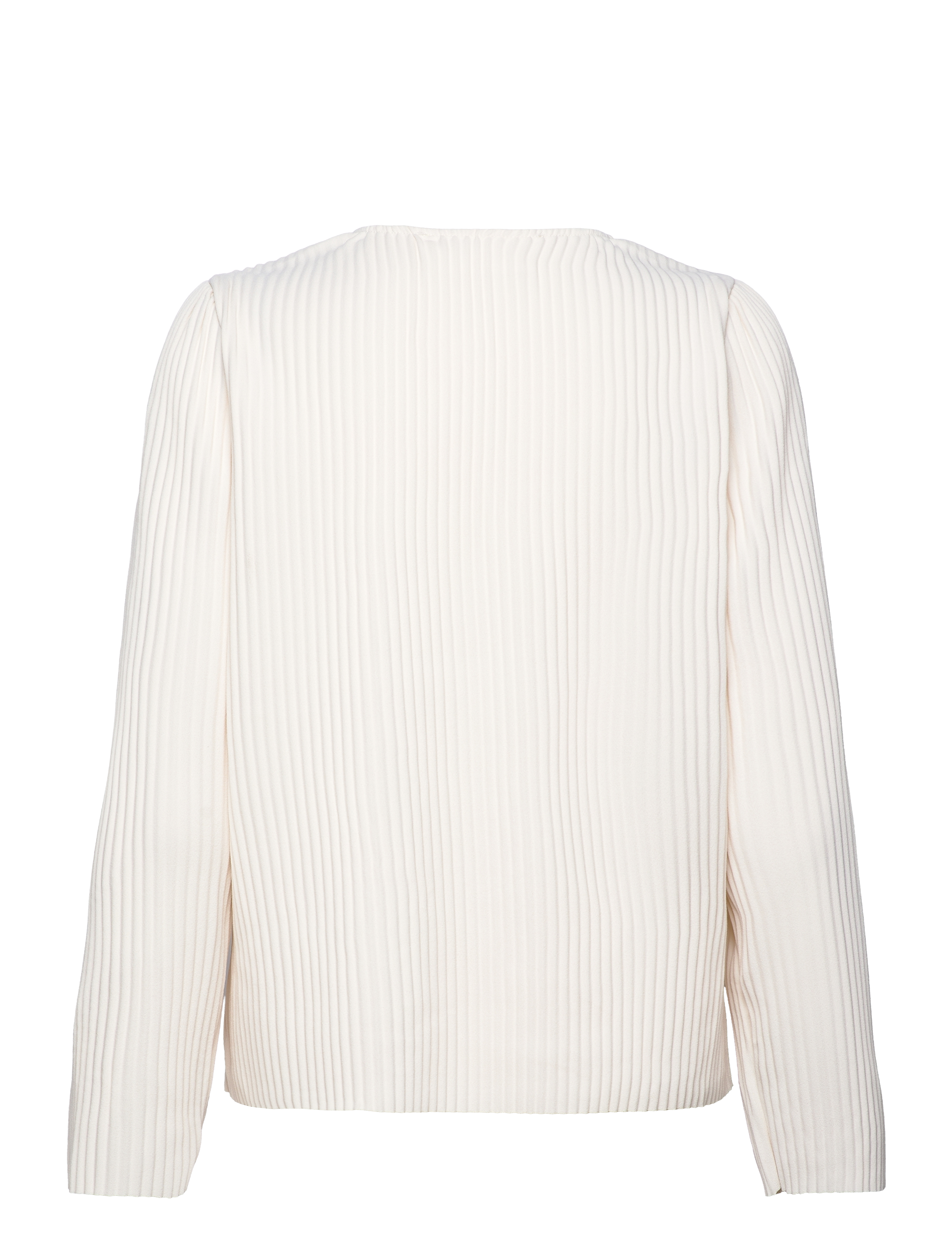 Selected Femme - SLFSILLA LS O-NECK PLISSE TOP - birch - 1