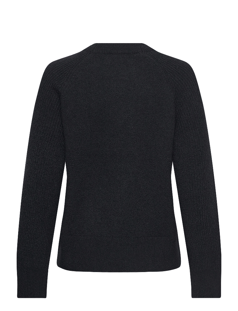 Selected - SLFRENA LS KNIT O-NECK CAMP - pullover - black - 1