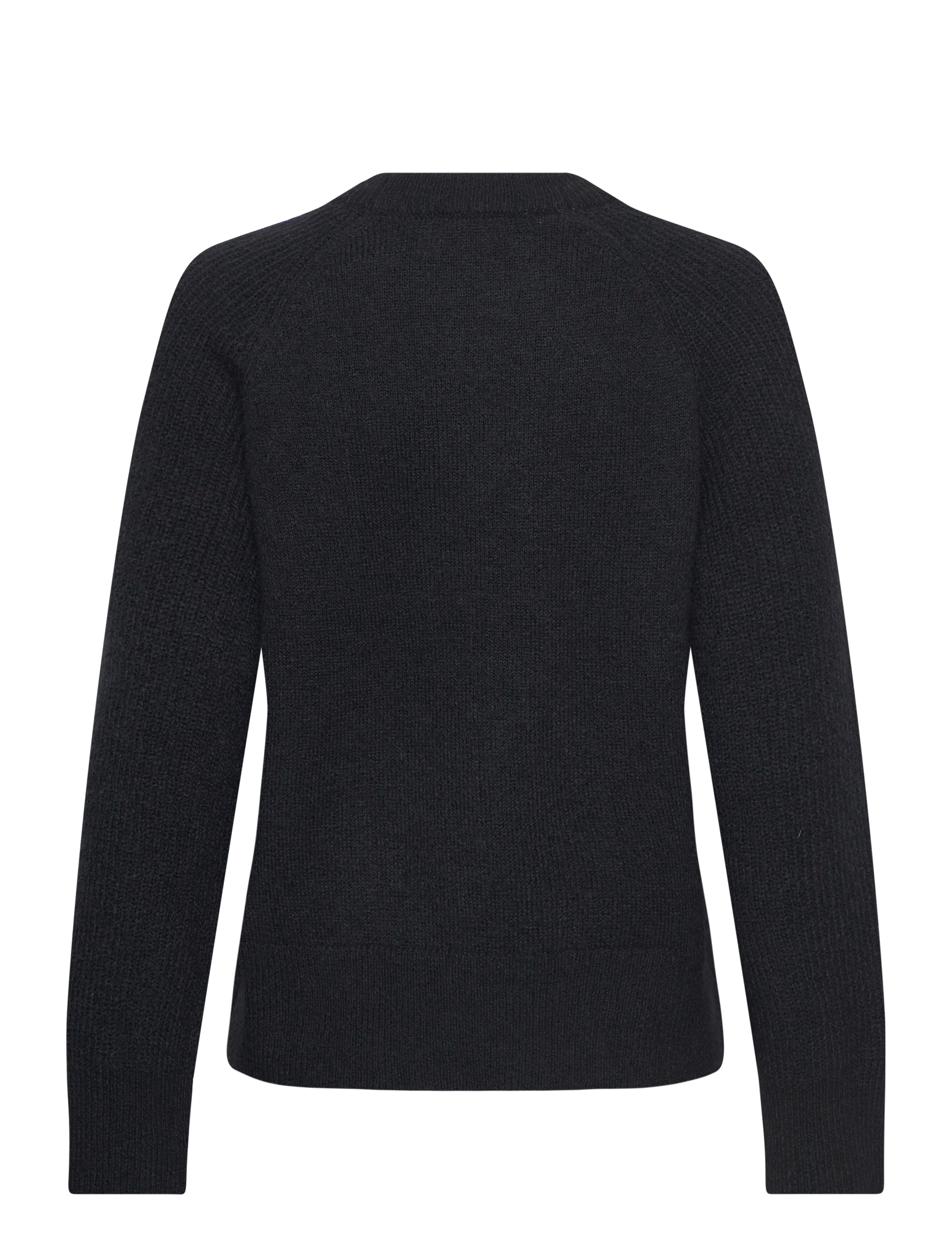 Selected - SLFRENA LS KNIT O-NECK CAMP - pullover - black - 1