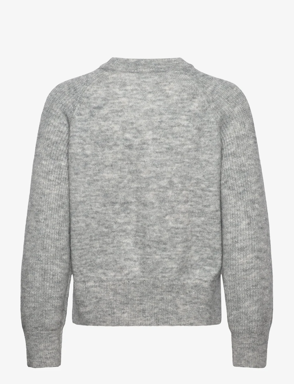 Selected - SLFRENA LS KNIT O-NECK CAMP - stickade tröjor - light grey melange - 1