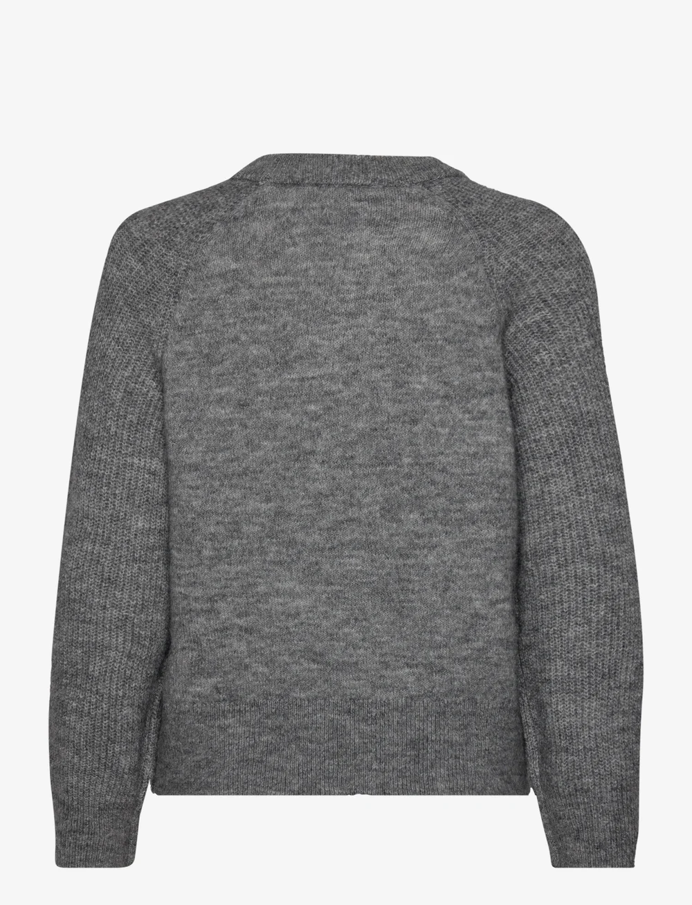Selected - SLFRENA LS KNIT O-NECK CAMP - striktrøjer - medium grey melange - 2