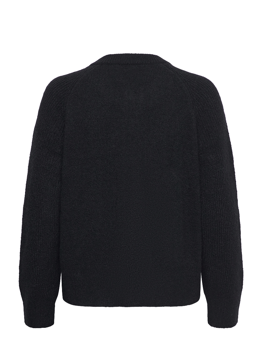 Selected - SLFRENA LS KNIT CARDIGAN CAMP - strickjacken - black - 1