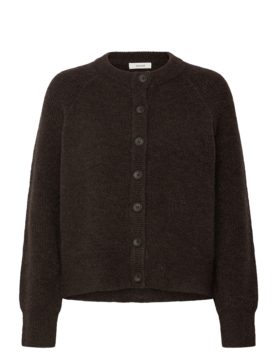 Selected - SLFRENA LS KNIT CARDIGAN CAMP - koftor - delicioso - 0