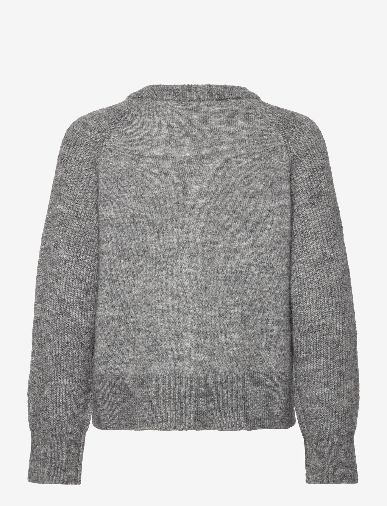 Selected - SLFRENA LS KNIT CARDIGAN CAMP - cardigans - medium grey melange - 1