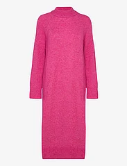 Selected Femme - SLFRENA LS HIGH NECK KNIT DRESS CAMP - stickade klänningar - fuchsia purple - 0