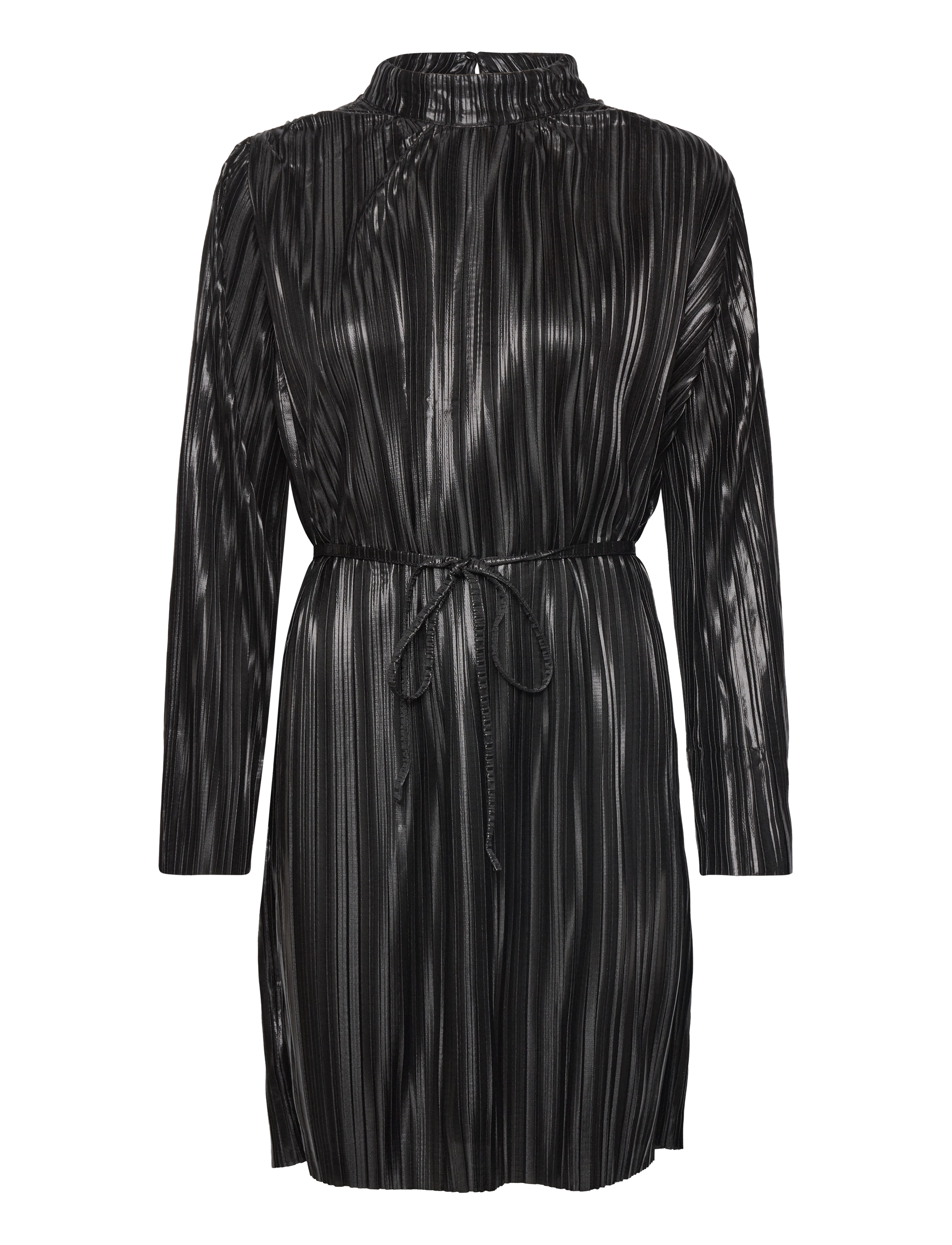 SELECTED Slfnaline Ls High Neck Kurz Plisse Dres Schwarz - L - Damen