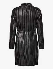 Selected Femme - SLFNALINE LS HIGH NECK SHORT PLISSE DRES - midi dresses - black - 1