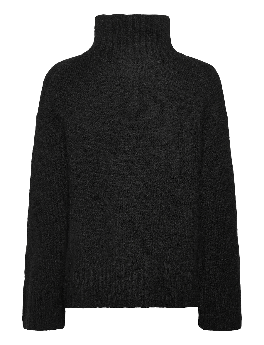 Selected - SLFGABRIELLA LS KNIT HIGH NECK NOOS - pullover - black - 1