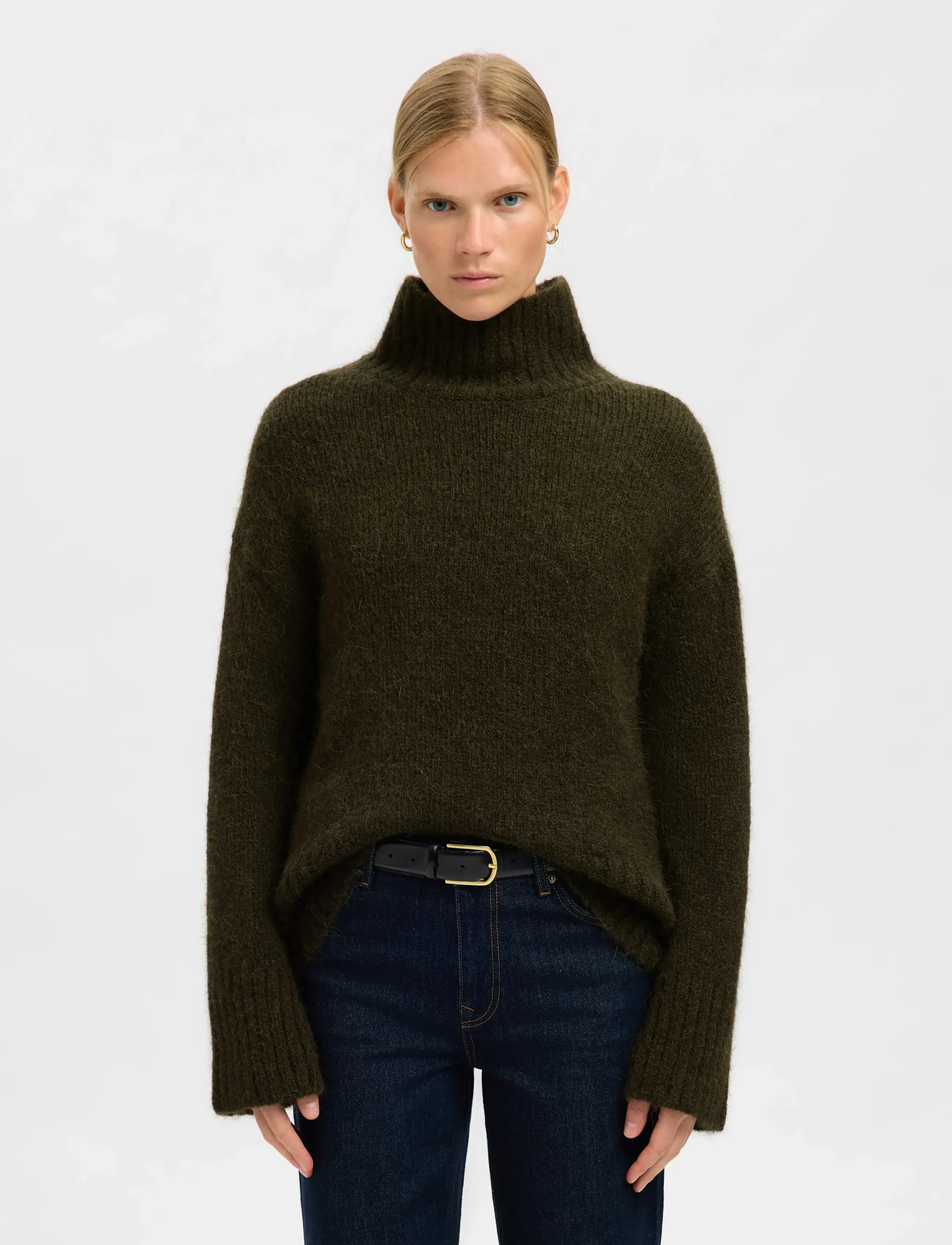 Slwgabriella Ls Knit High Neck Noos